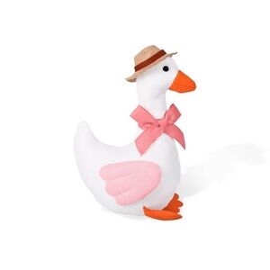 Target Bullseye Playground Easter Spring Novelty Plush Figural Pink Bow Goose